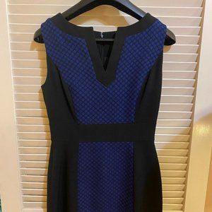 TAHARI Arthur S. Levine blue career office business dress 4